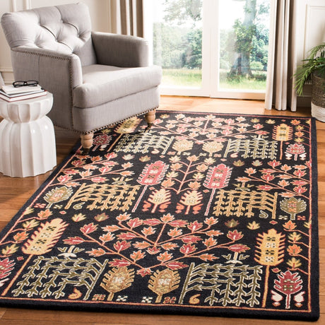 Safavieh Aspen Apn522Z Black/Red Rug.