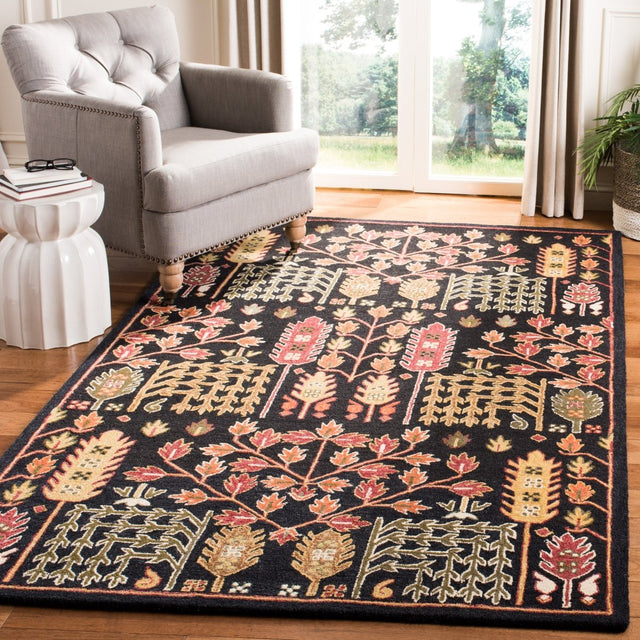 Safavieh Aspen Apn522Z Black/Red Rug.