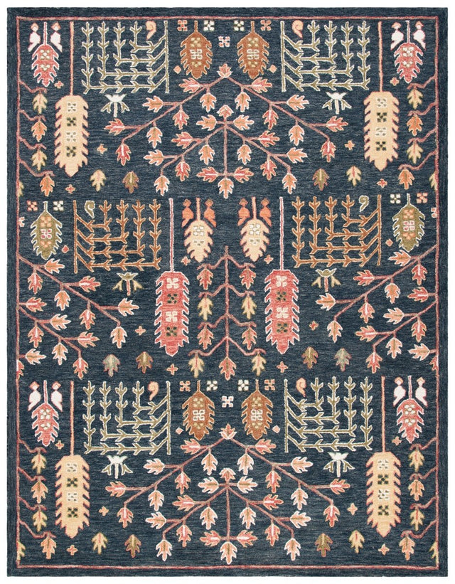 Safavieh Aspen Apn522Z Black/Red Rug.
