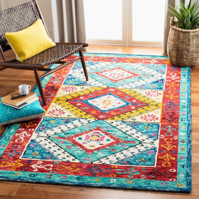 Safavieh Aspen Apn525M Blue/Rust Rugs.