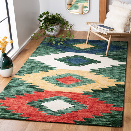 Safavieh Aspen Apn704Y Green/Red Rugs.