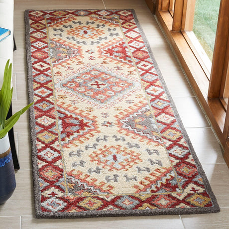 Safavieh Aspen Apn801Q Red/Ivory Rug.