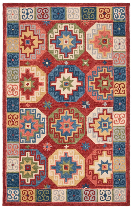 Safavieh Aspen Apn802Q Red/Blue Rug.