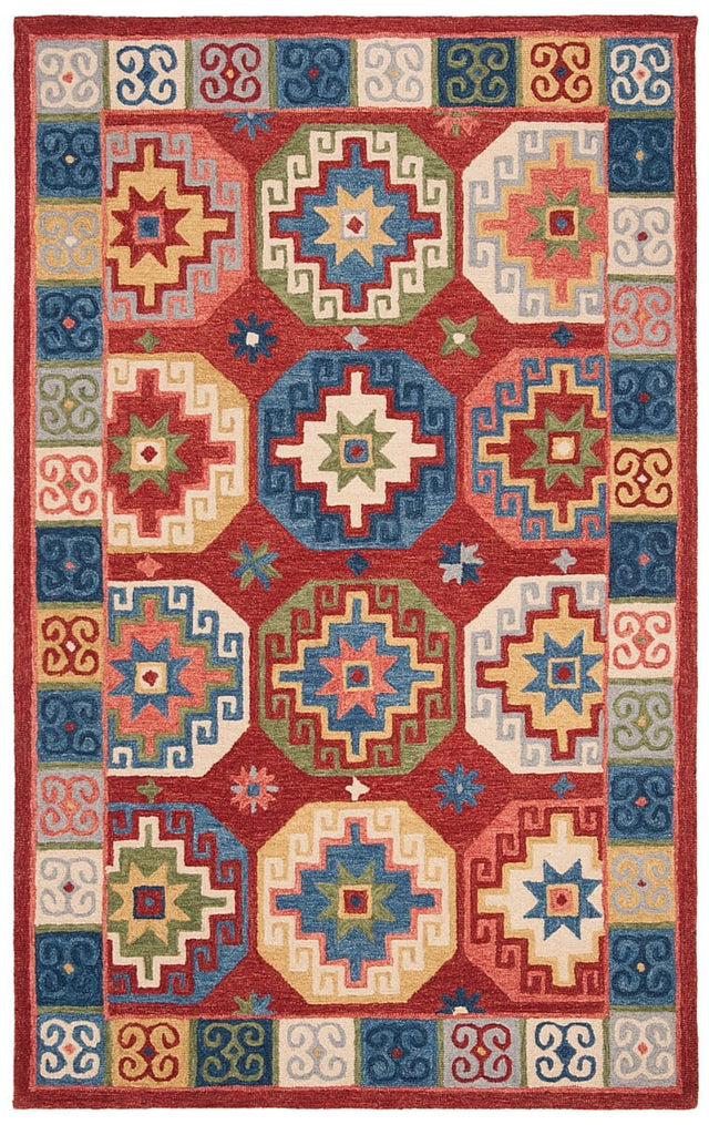 Safavieh Aspen Apn802Q Red/Blue Rug.