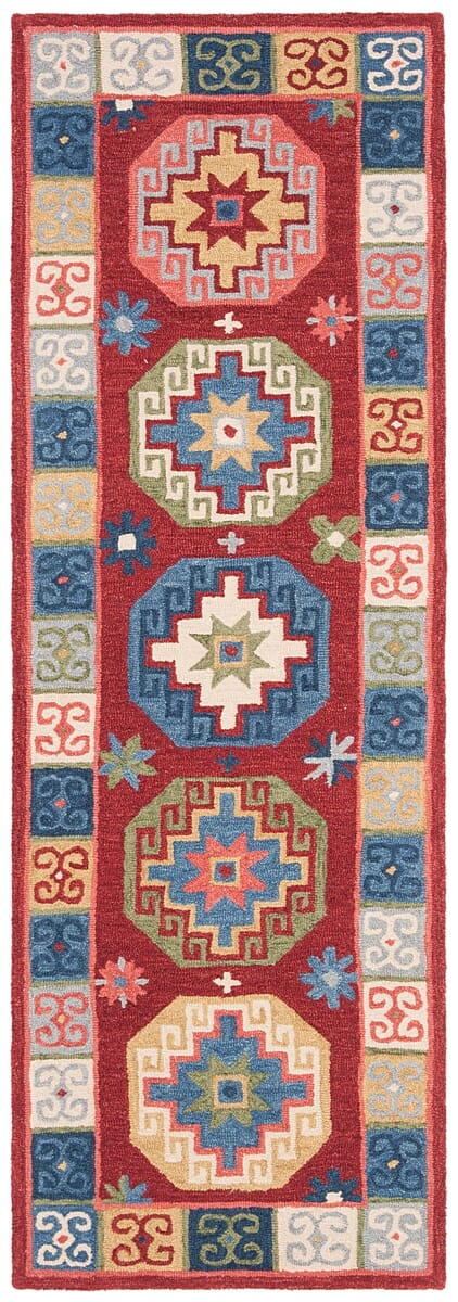 Safavieh Aspen Apn802Q Red/Blue Rug.