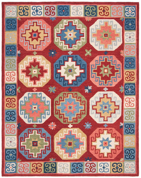 Safavieh Aspen Apn802Q Red/Blue Rug.