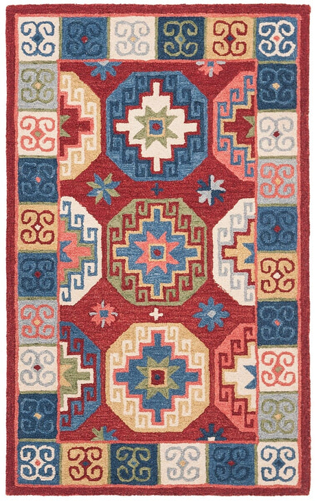 Safavieh Aspen Apn802Q Red/Blue Rug.