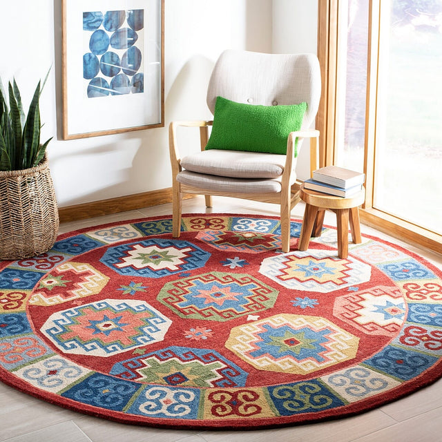 Safavieh Aspen Apn802Q Red/Blue Rug.