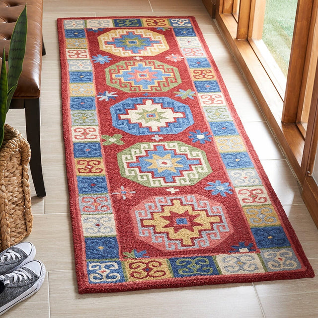 Safavieh Aspen Apn802Q Red/Blue Rug.