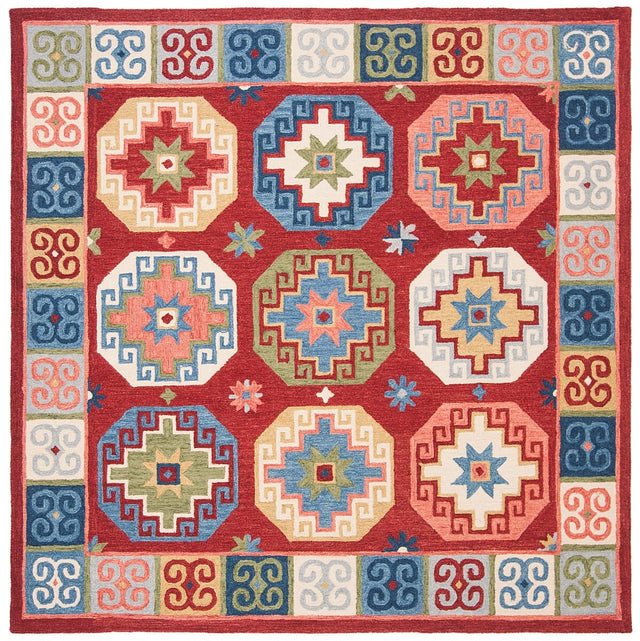 Safavieh Aspen Apn802Q Red/Blue Rug.