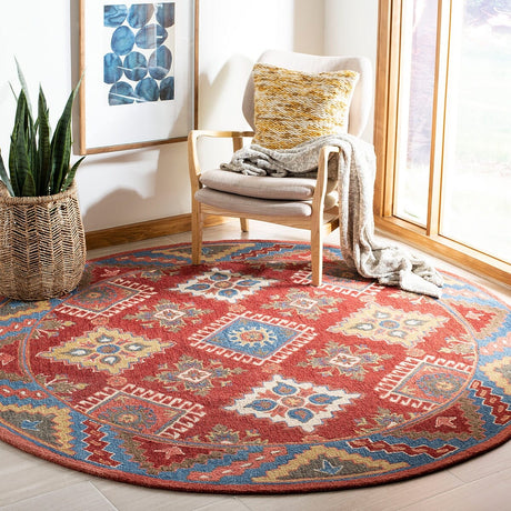 Safavieh Aspen Apn803Q Red/Blue Rug.