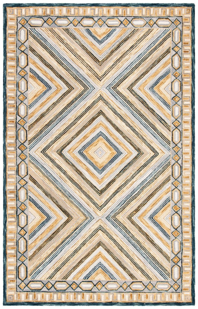 Safavieh Aspen Apn809N Navy/Gold Rug.