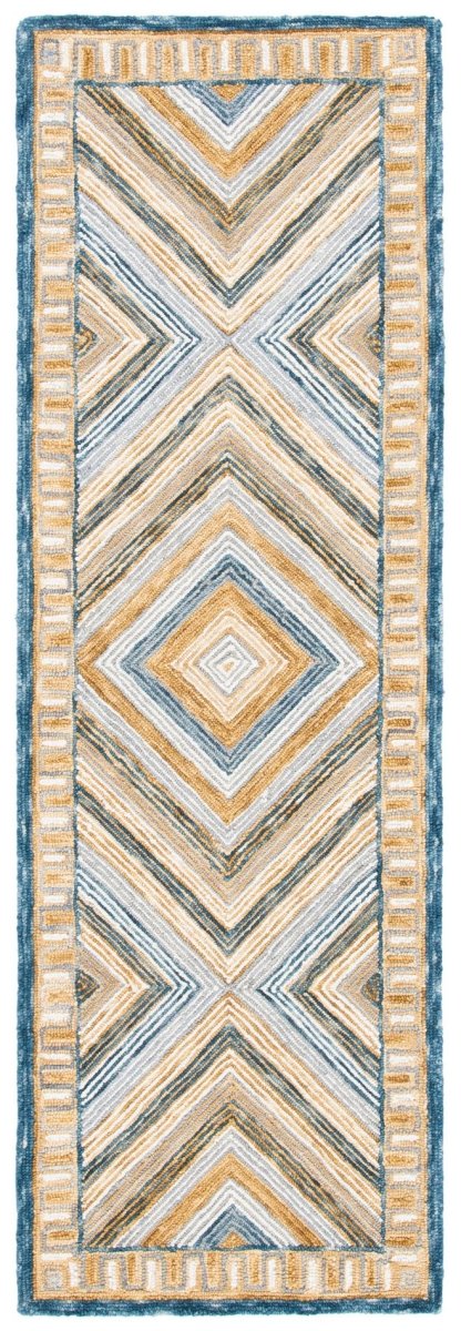Safavieh Aspen Apn809N Navy/Gold Rug.