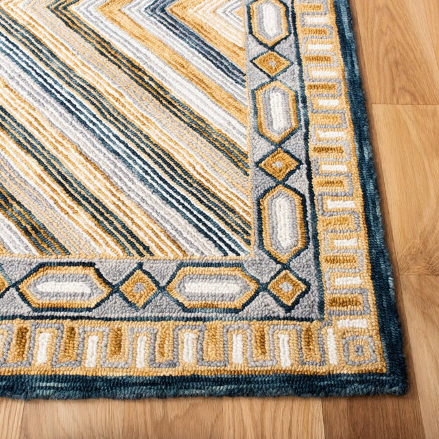 Safavieh Aspen Apn809N Navy/Gold Rug.