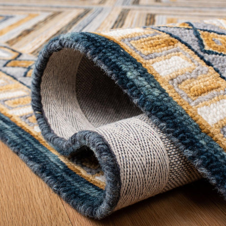 Safavieh Aspen Apn809N Navy/Gold Rug.