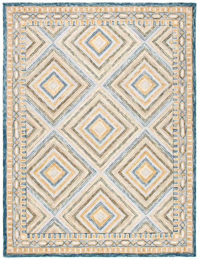 Safavieh Aspen Apn809N Navy/Gold Rug.