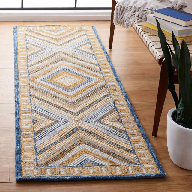 Safavieh Aspen Apn809N Navy/Gold Rug.