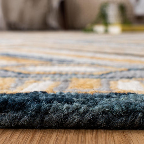 Safavieh Aspen Apn809N Navy/Gold Rug.