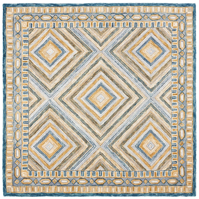 Safavieh Aspen Apn809N Navy/Gold Rug.