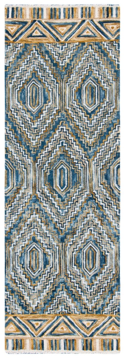 Safavieh Aspen Apn822M Blue/Gold Rug.