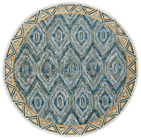 Safavieh Aspen Apn822M Blue/Gold Rug.