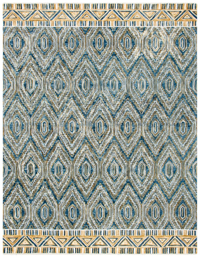 Safavieh Aspen Apn822M Blue/Gold Rug.