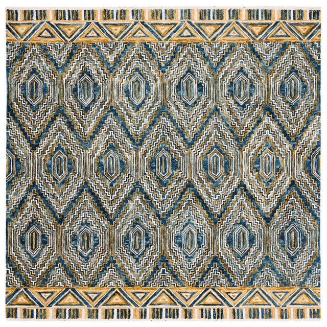 Safavieh Aspen Apn822M Blue/Gold Rug.