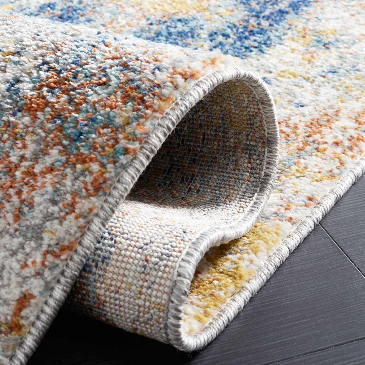 Safavieh Aston Asn704M Navy/Gold Rugs.