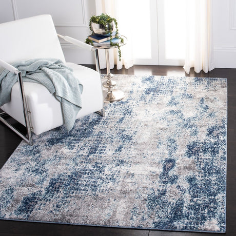 Safavieh Aston Asn704N Navy/Grey Rug.