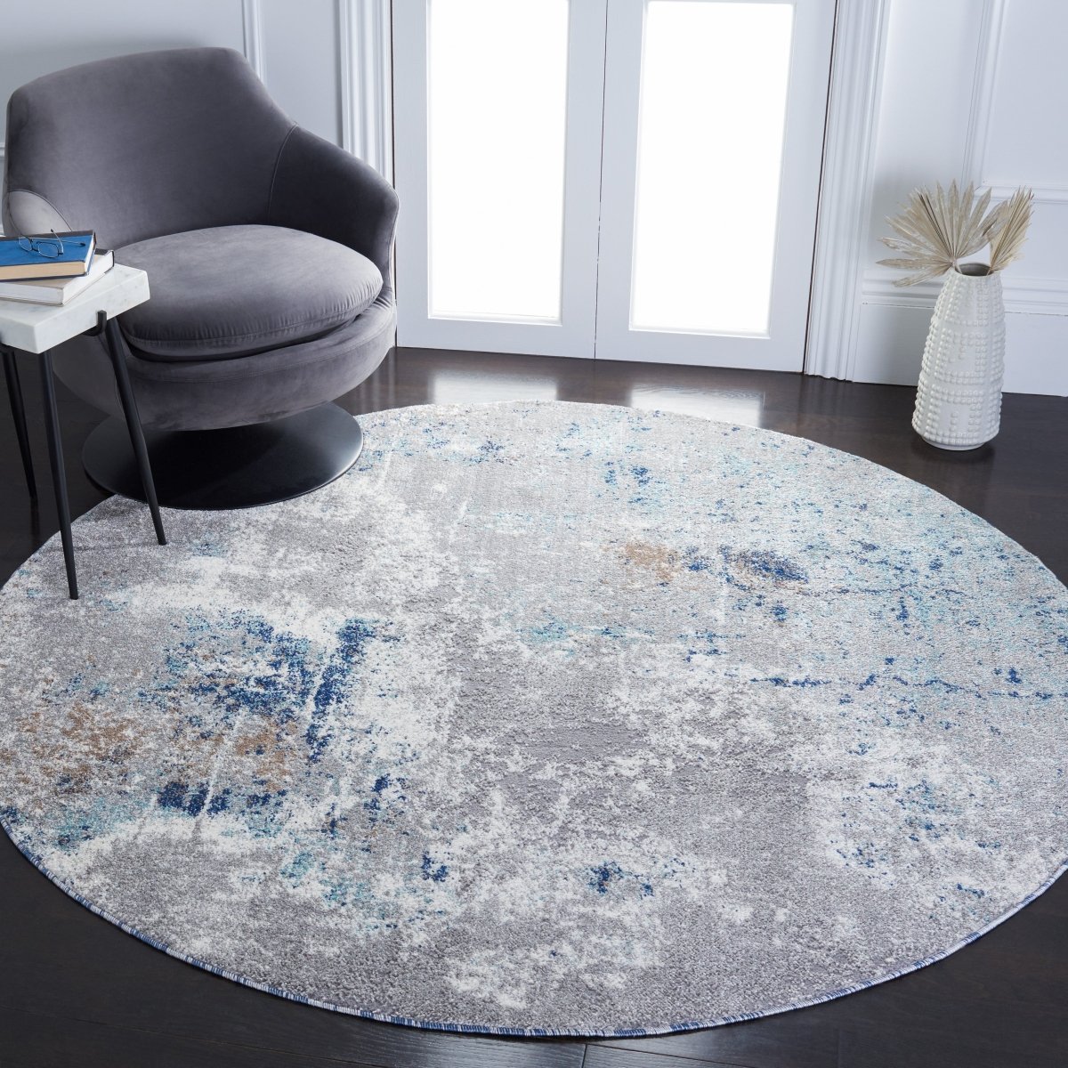 Safavieh Aston Asn708F Grey/Blue Rugs.