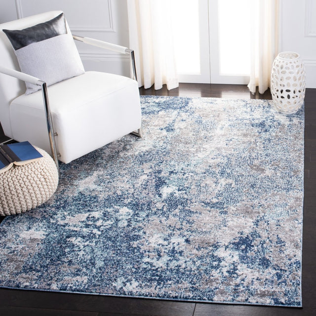 Safavieh Aston Asn710N Navy/Grey Rug.