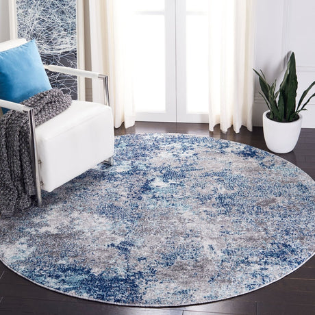 Safavieh Aston Asn710N Navy/Grey Rug.