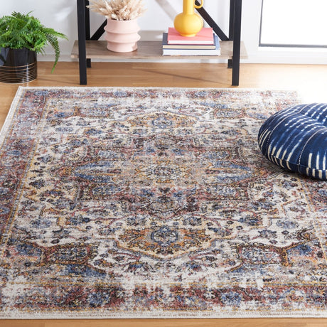 Safavieh Astoria Asa402A Ivory/Blue Rust Rug.