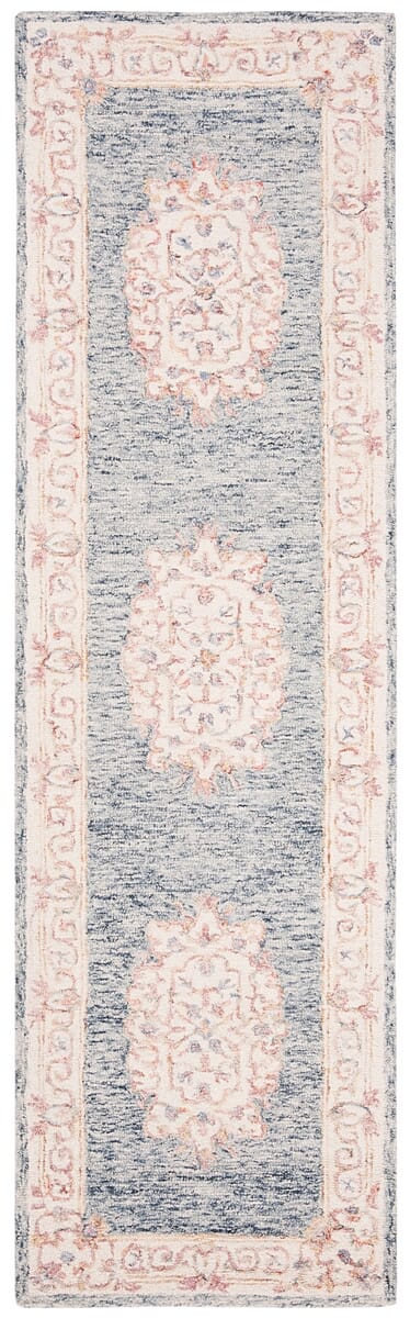 Safavieh Aubusson Aub101M Blue / Pink Rugs.