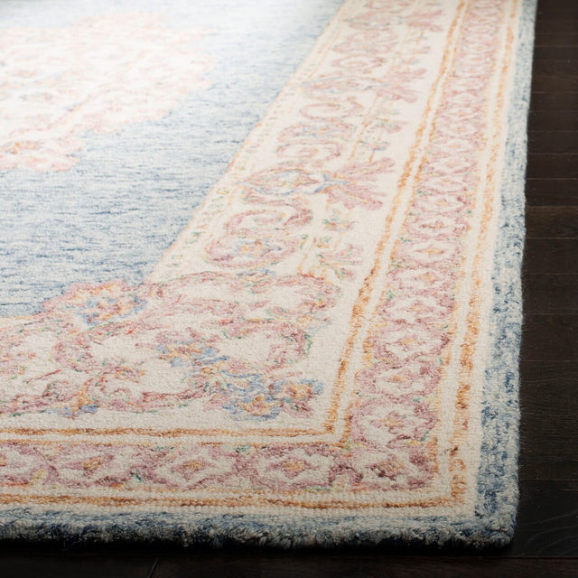 Safavieh Aubusson Aub101M Blue / Pink Rugs.