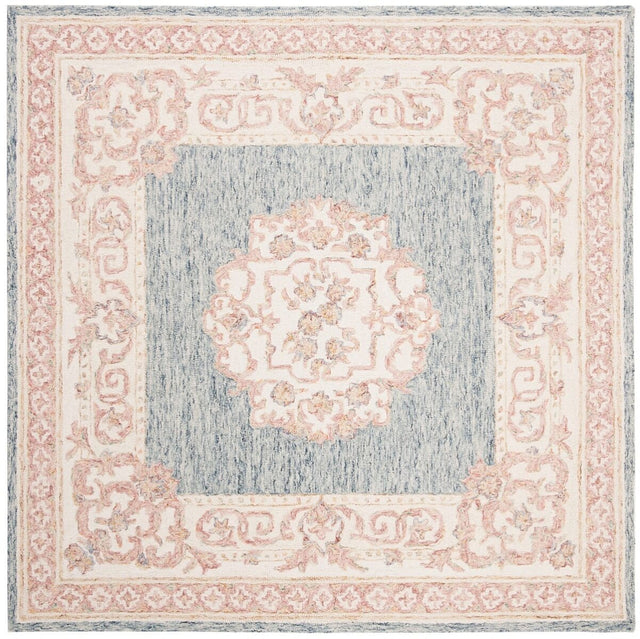 Safavieh Aubusson Aub101M Blue / Pink Rugs.