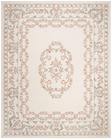 Safavieh Aubusson Aub102A Ivory/Pink Rug.