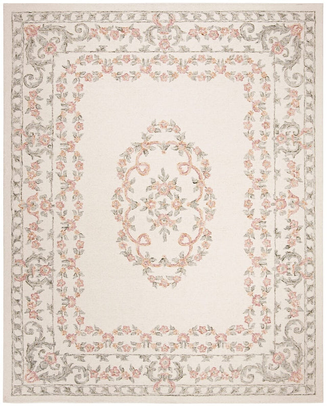 Safavieh Aubusson Aub102A Ivory/Pink Rug.