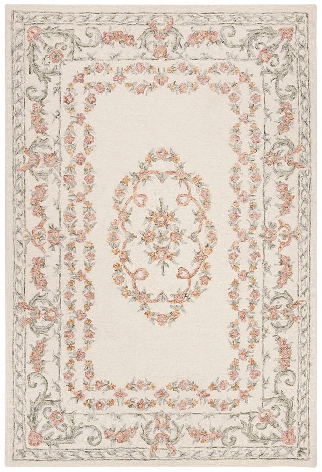 Safavieh Aubusson Aub102A Ivory/Pink Rug.