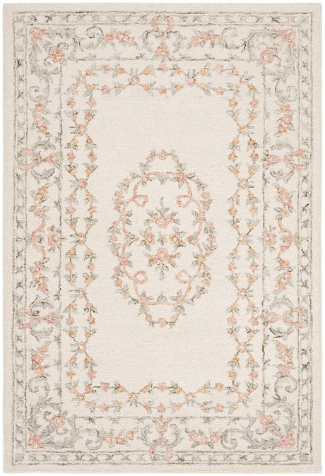 Safavieh Aubusson Aub102A Ivory/Pink Rug.