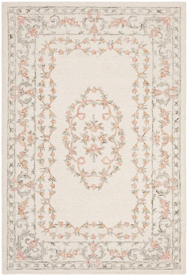 Safavieh Aubusson Aub102A Ivory/Pink Rug.