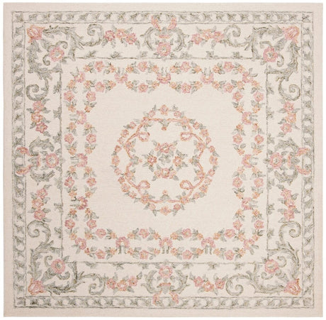 Safavieh Aubusson Aub102A Ivory/Pink Rug.