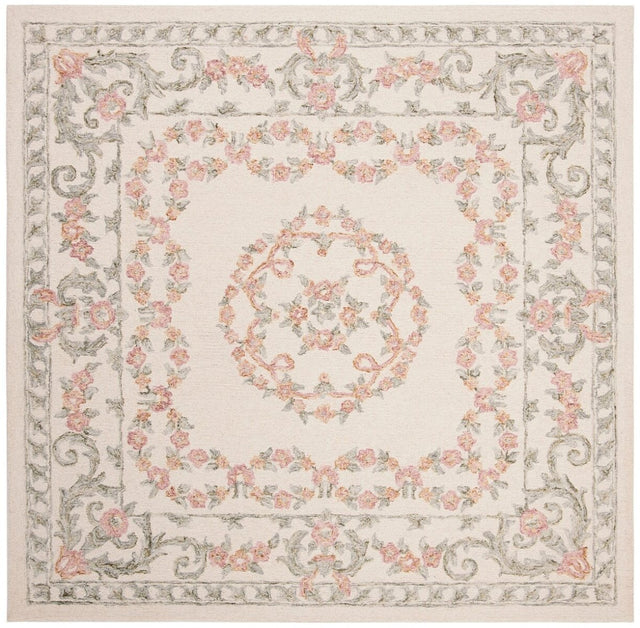 Safavieh Aubusson Aub102A Ivory/Pink Rug.