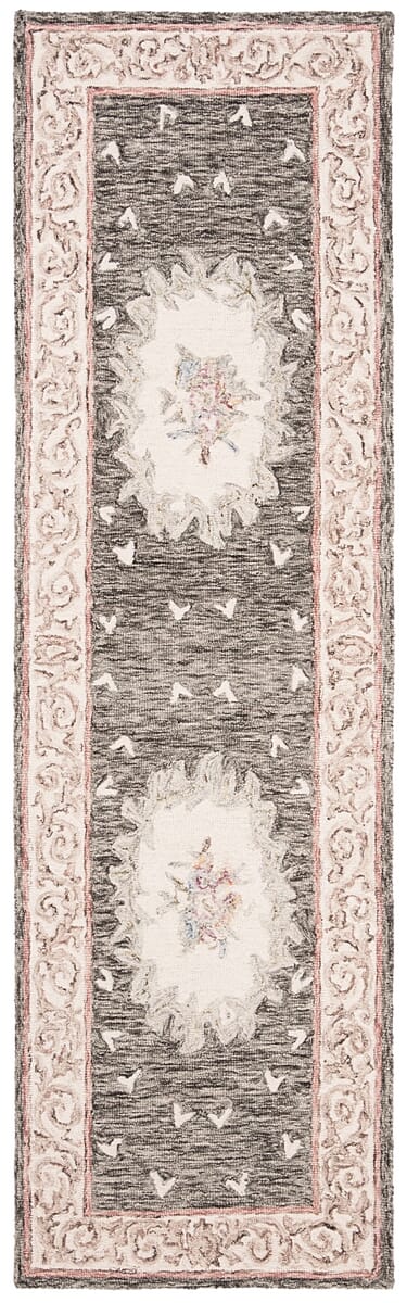 Safavieh Aubusson Aub105H Ivory / Charcoal Rugs.