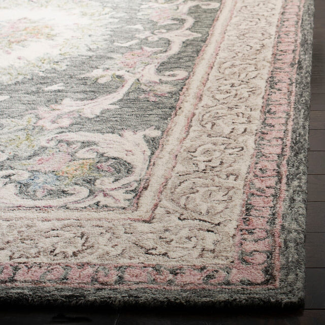 Safavieh Aubusson Aub105H Ivory / Charcoal Rugs.