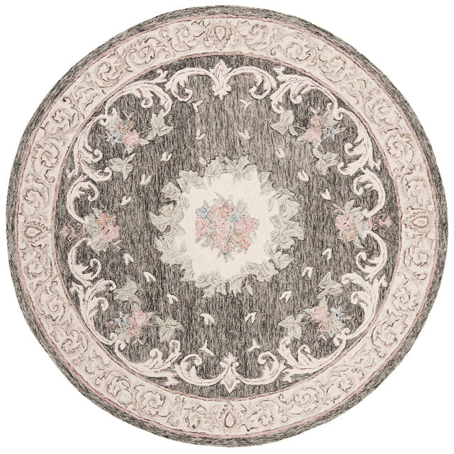 Safavieh Aubusson Aub105H Ivory / Charcoal Rugs.