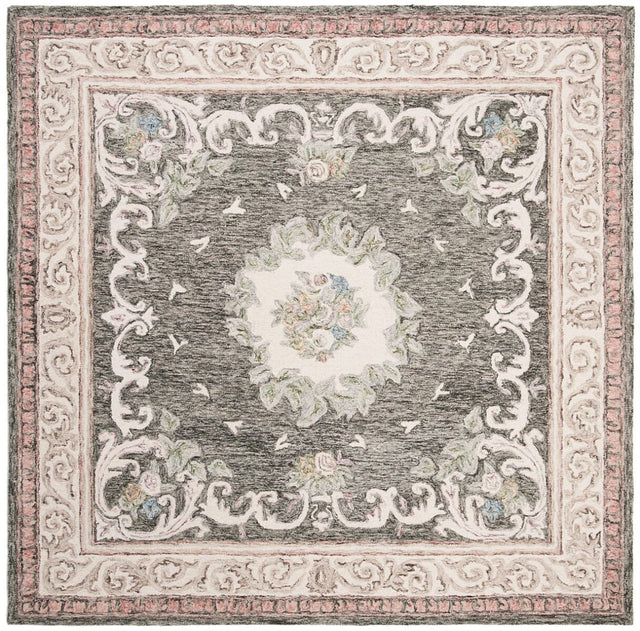 Safavieh Aubusson Aub105H Ivory / Charcoal Rugs.