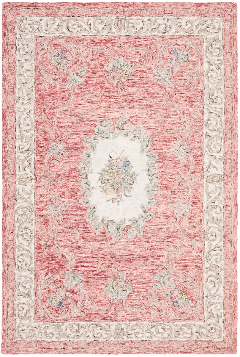 Safavieh Aubusson Aub105Q Red / Ivory Rugs.