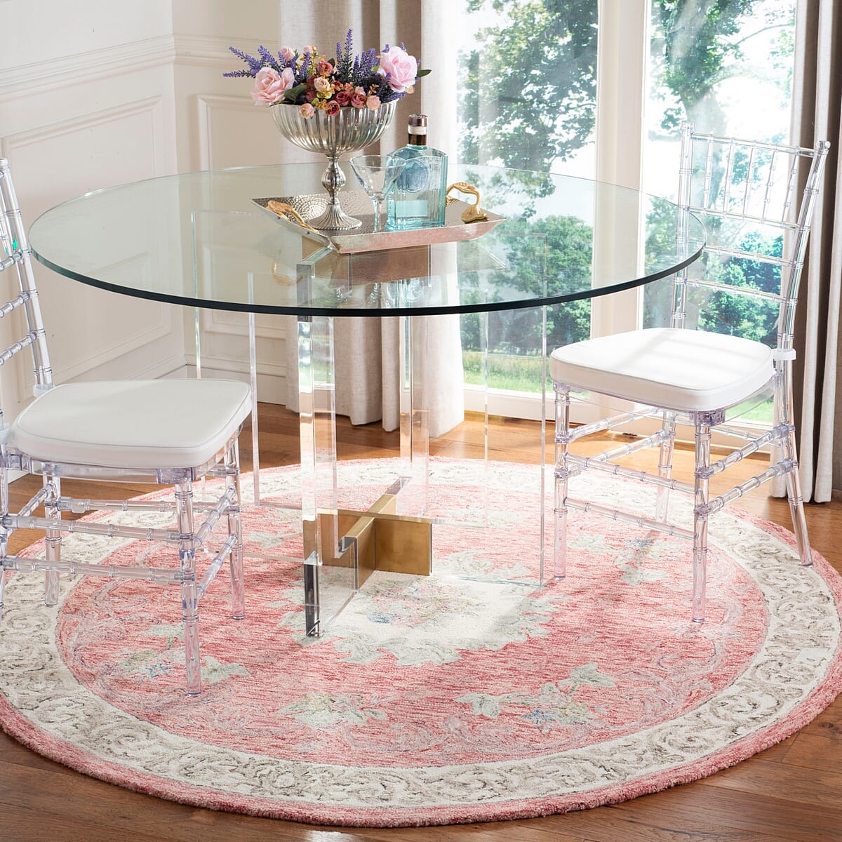 Safavieh Aubusson Aub105Q Red / Ivory Rugs.