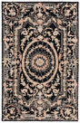 Safavieh Aubusson Aub201Z Black/Ivory Rug.